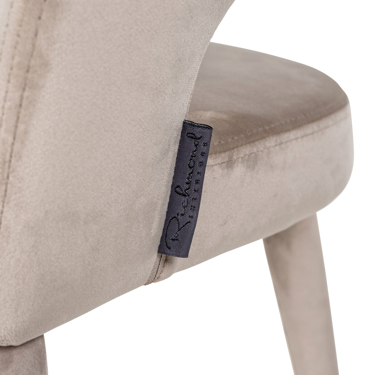 Gia khaki velvet fire retardant dining chair