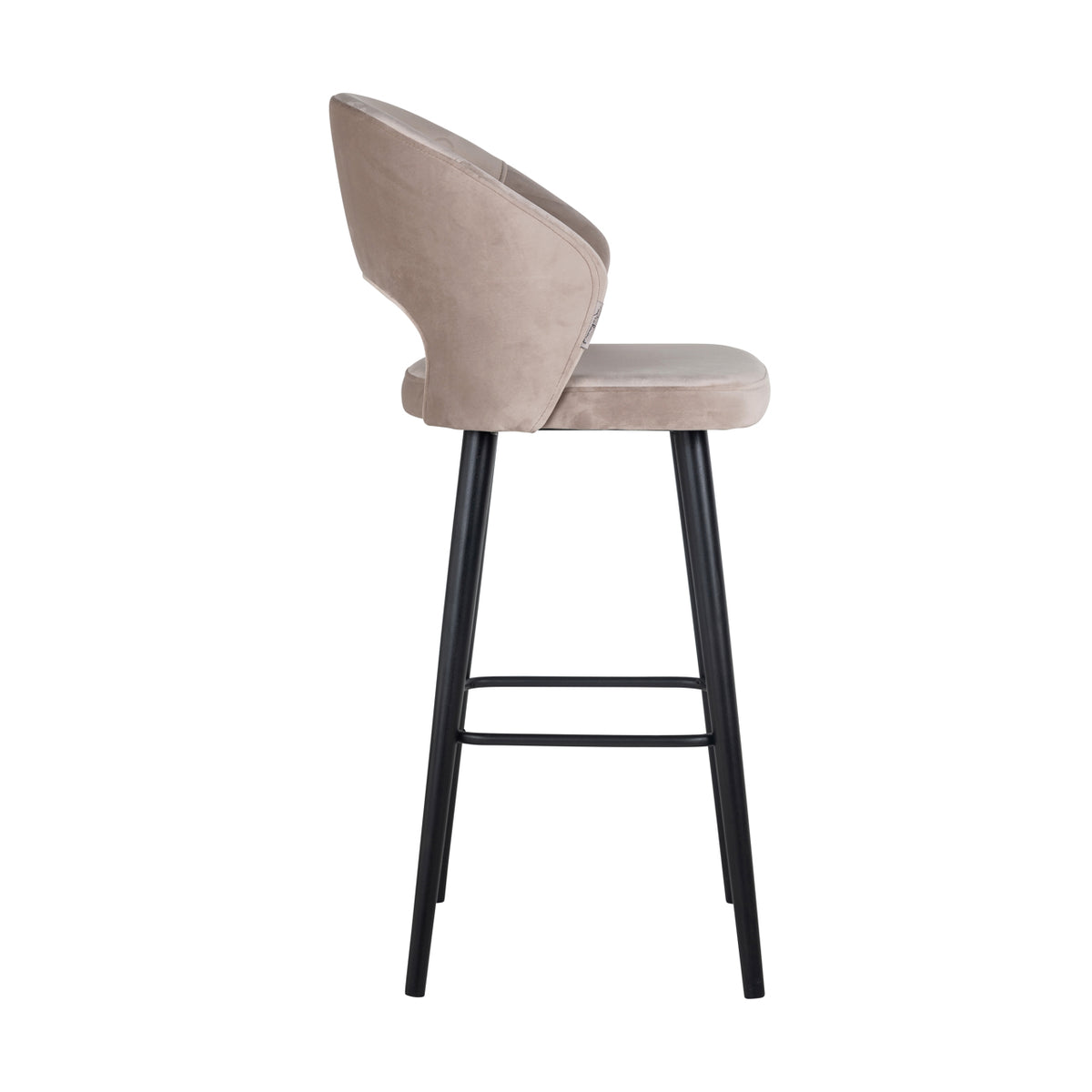 Chaise de bar Savoy velours kaki