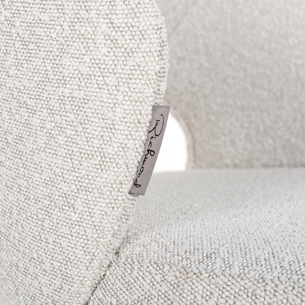 Chaise de bar Savoy bouclé blanc