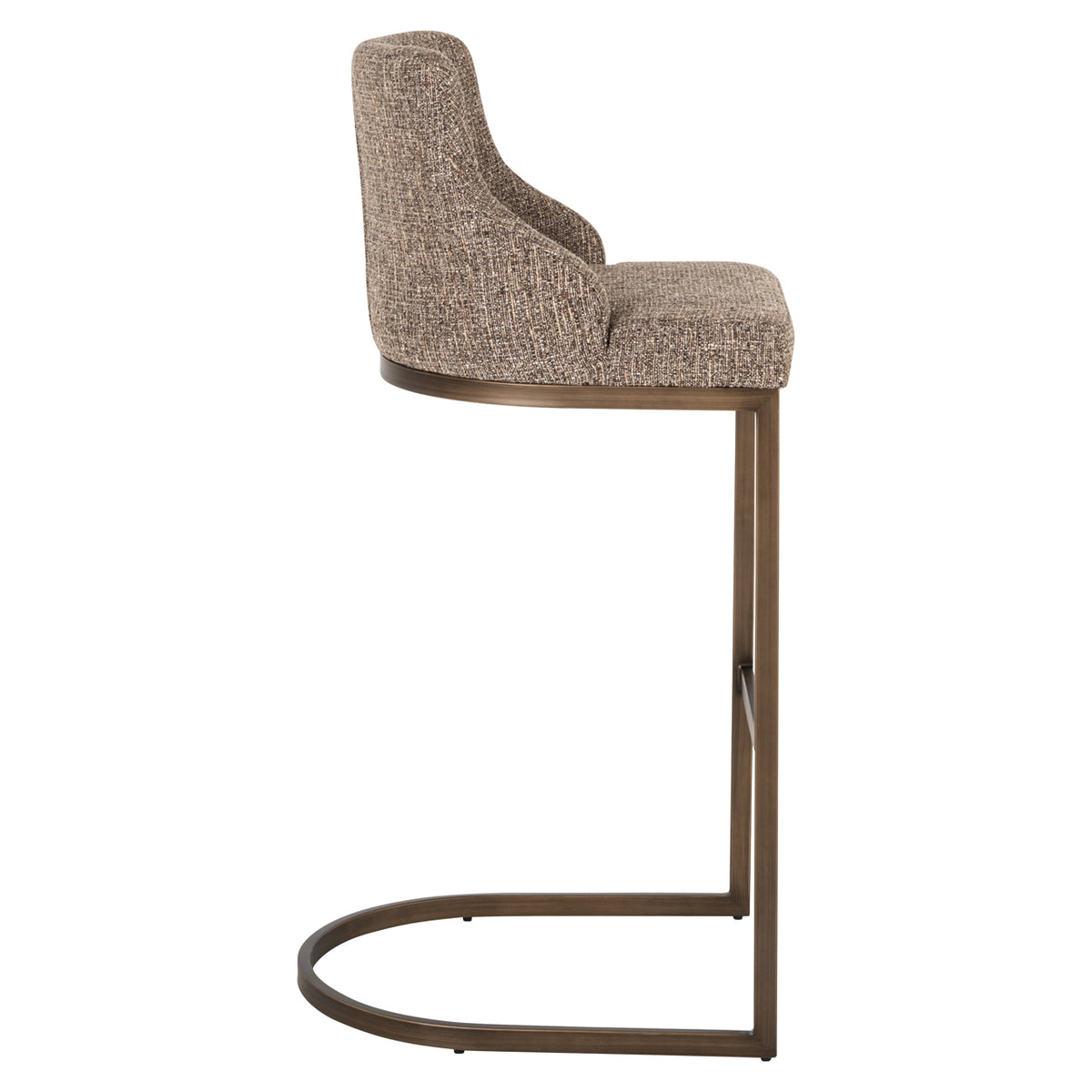 Tabouret de bar Bolton marron tweed (lot de 2)
