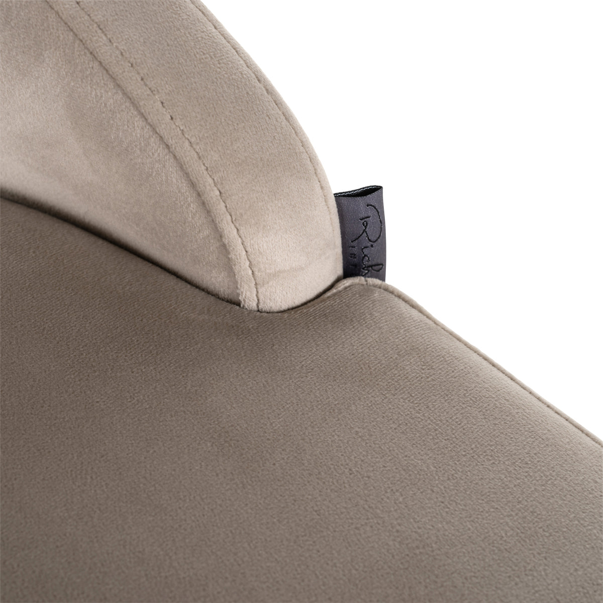 Tabouret de bar Bolton khaki velvet brushed gold ignifugé (Set of 2)