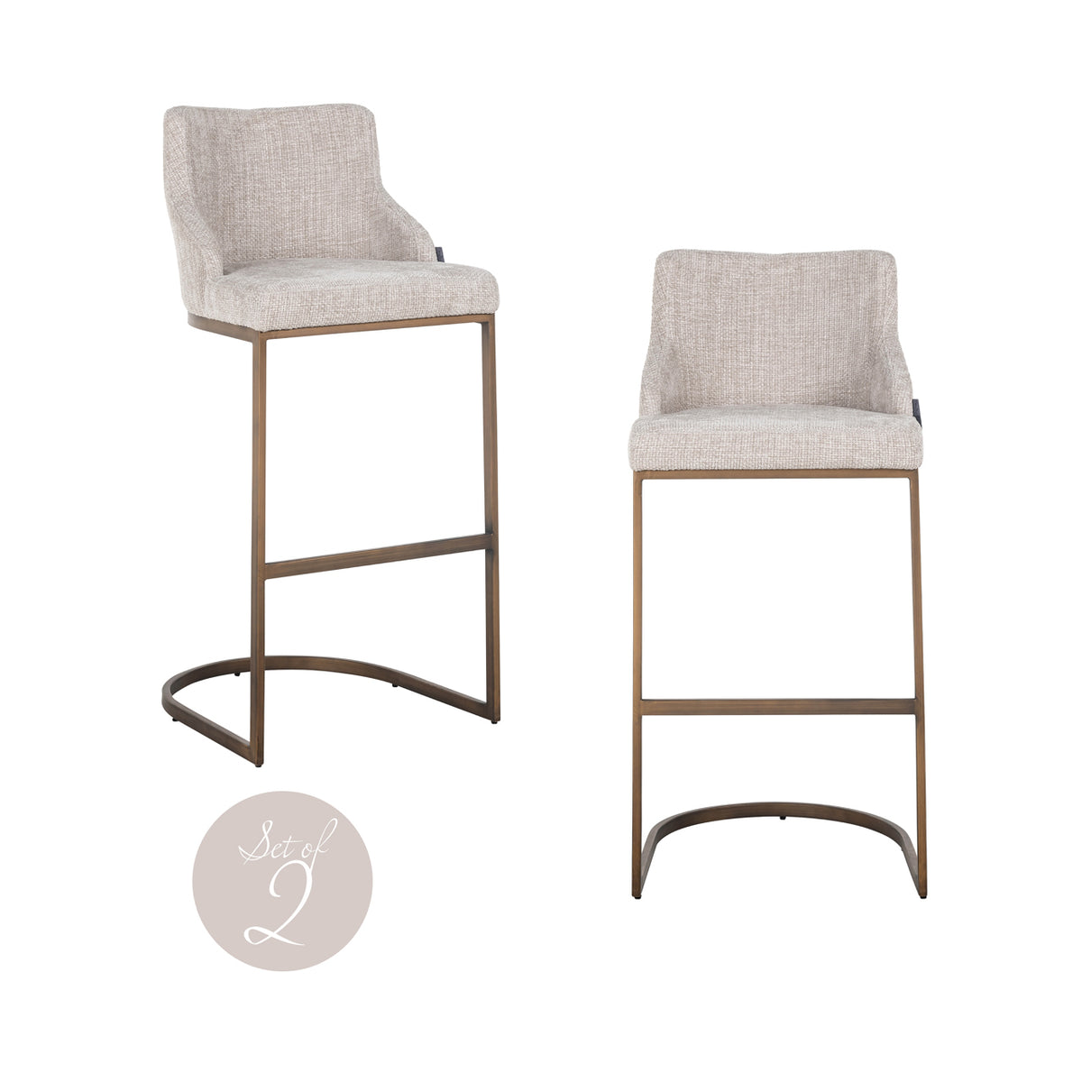 Bar stool Bolton natural renegade (Set of 2)