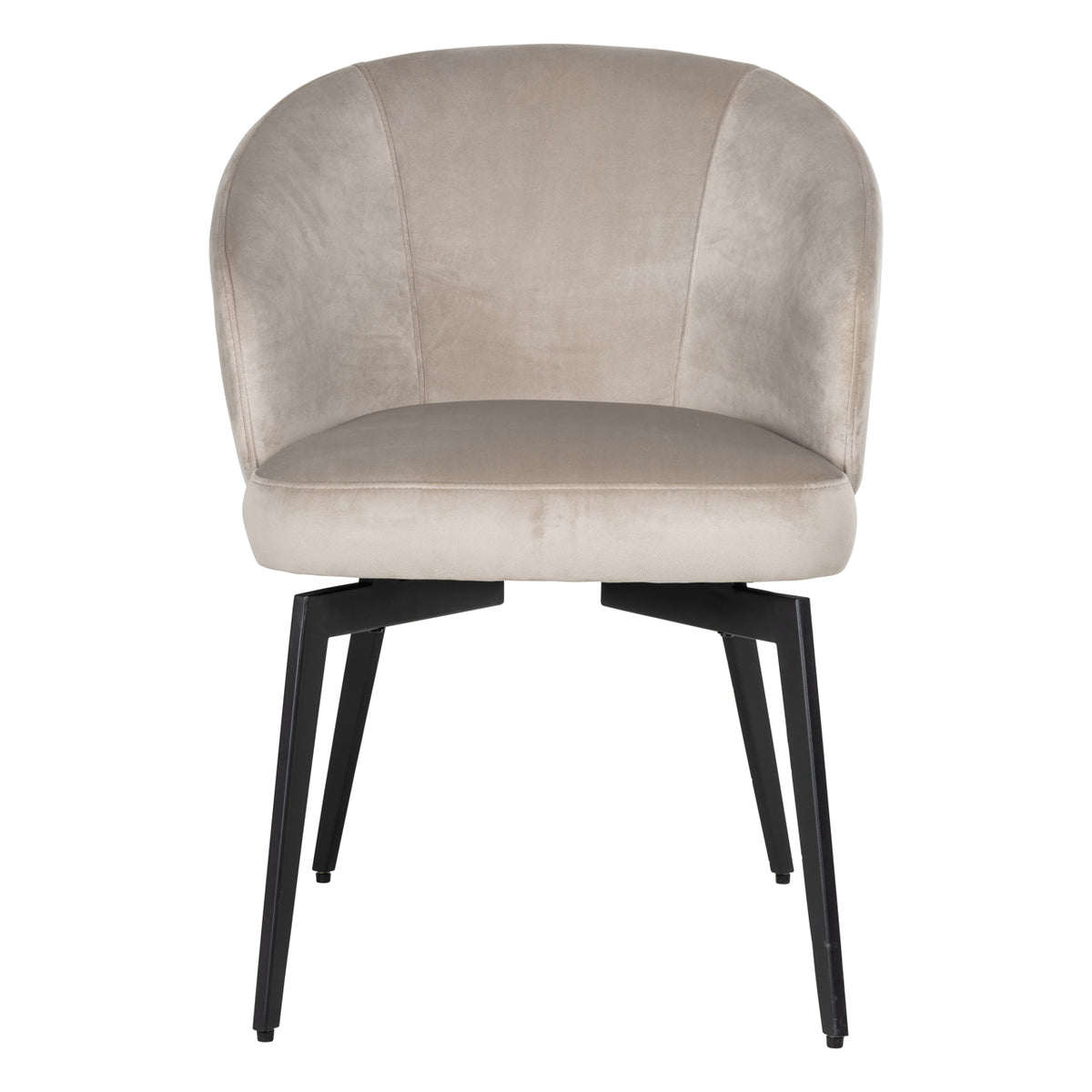 Chaise de salle à manger Amphara khaki velvet fire retardant