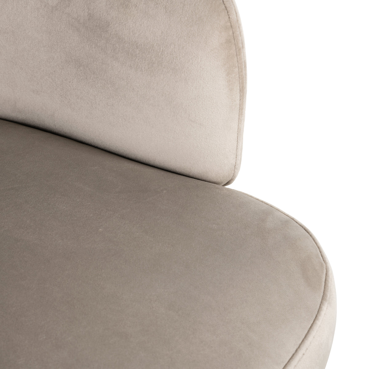 Chaise de salle à manger Amphara khaki velvet fire retardant