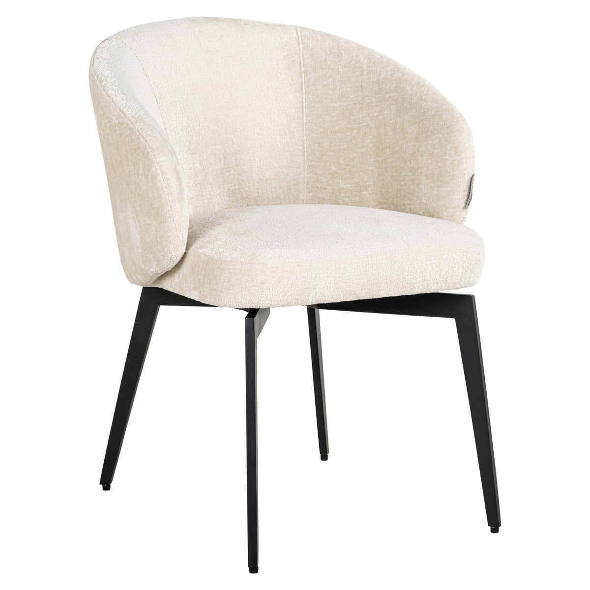 Chaise de salle à manger Amphara FR chenille blanche ignifugée