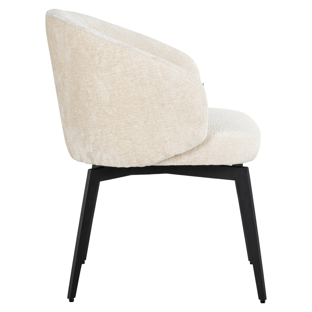 Chaise de salle à manger Amphara FR chenille blanche ignifugée
