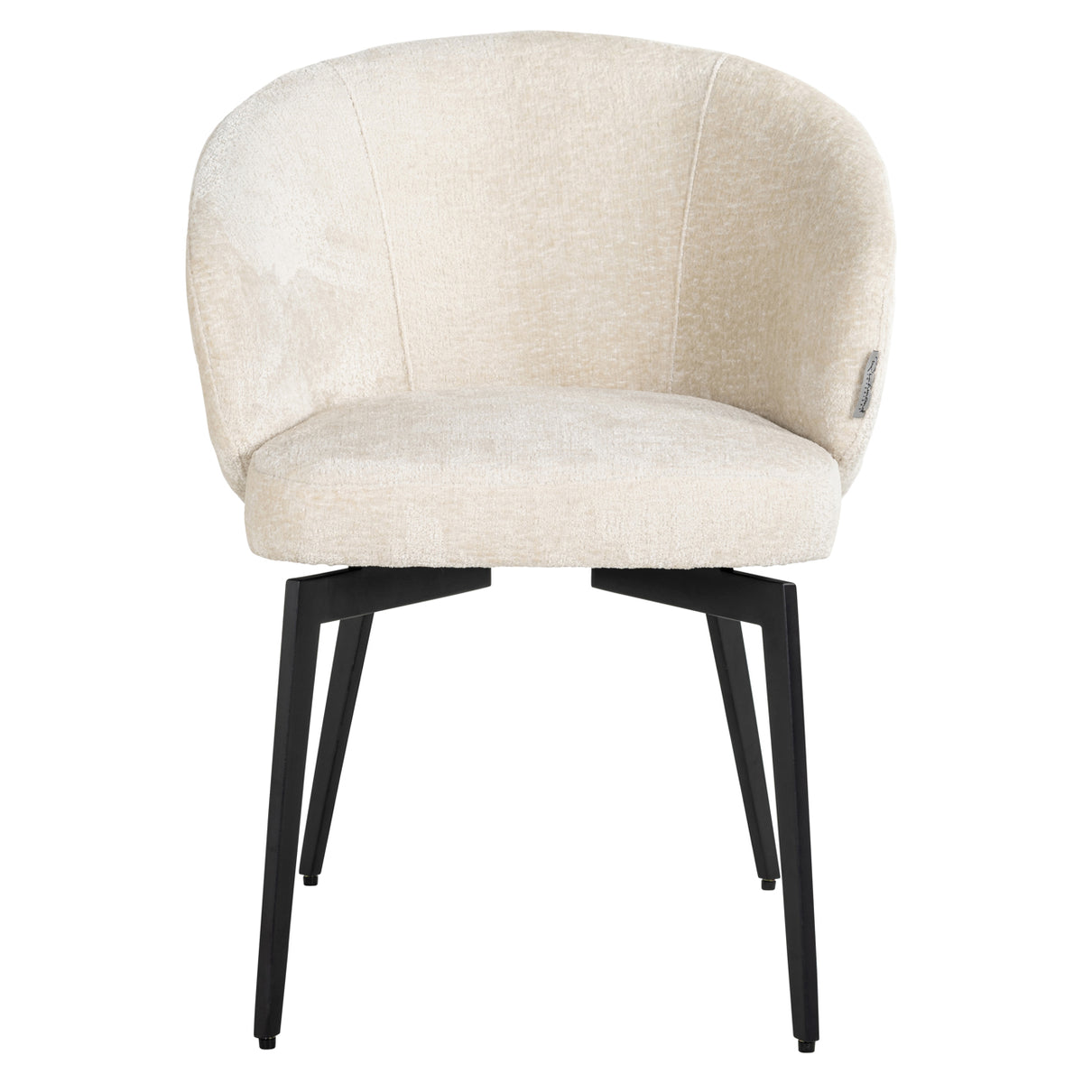 Chaise de salle à manger Amphara FR chenille blanche ignifugée
