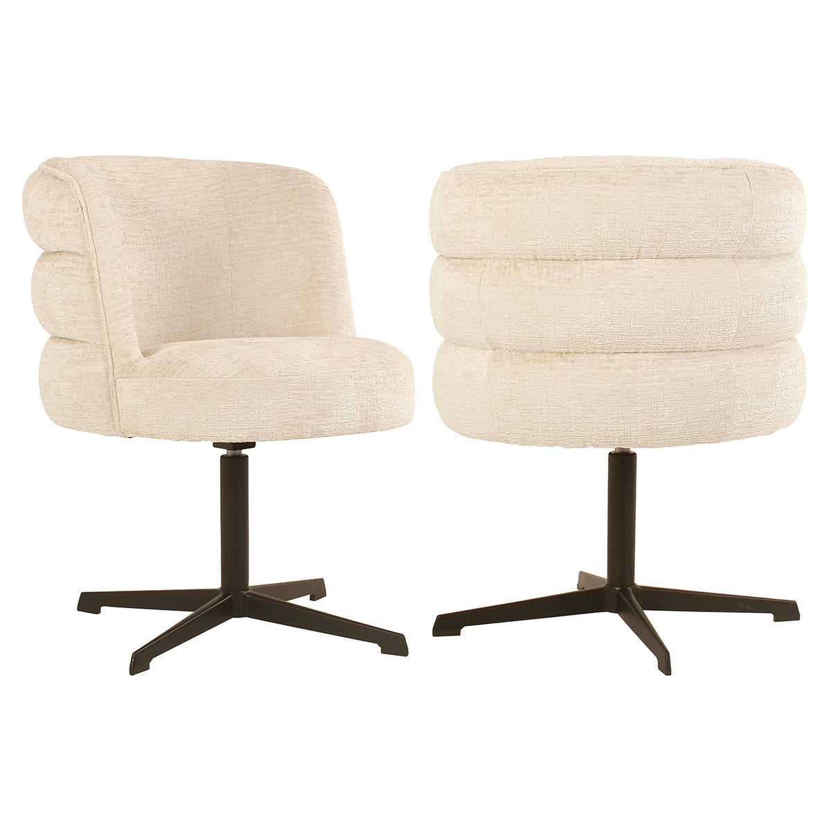 Alexander Jones cream fusion swivel dining chair (Chadwick)