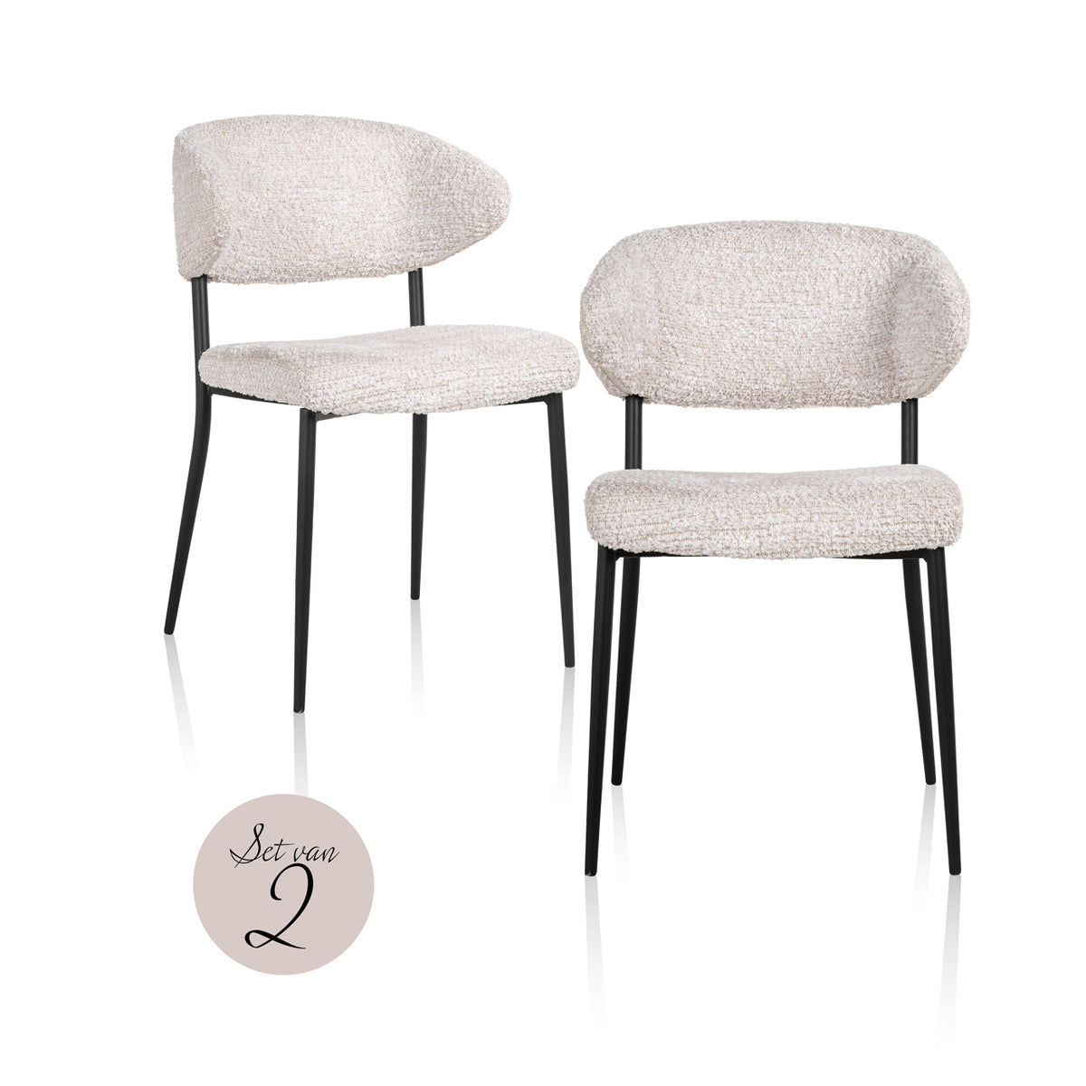 Eetkamerstoel Bea lovely cream (Set of 2)