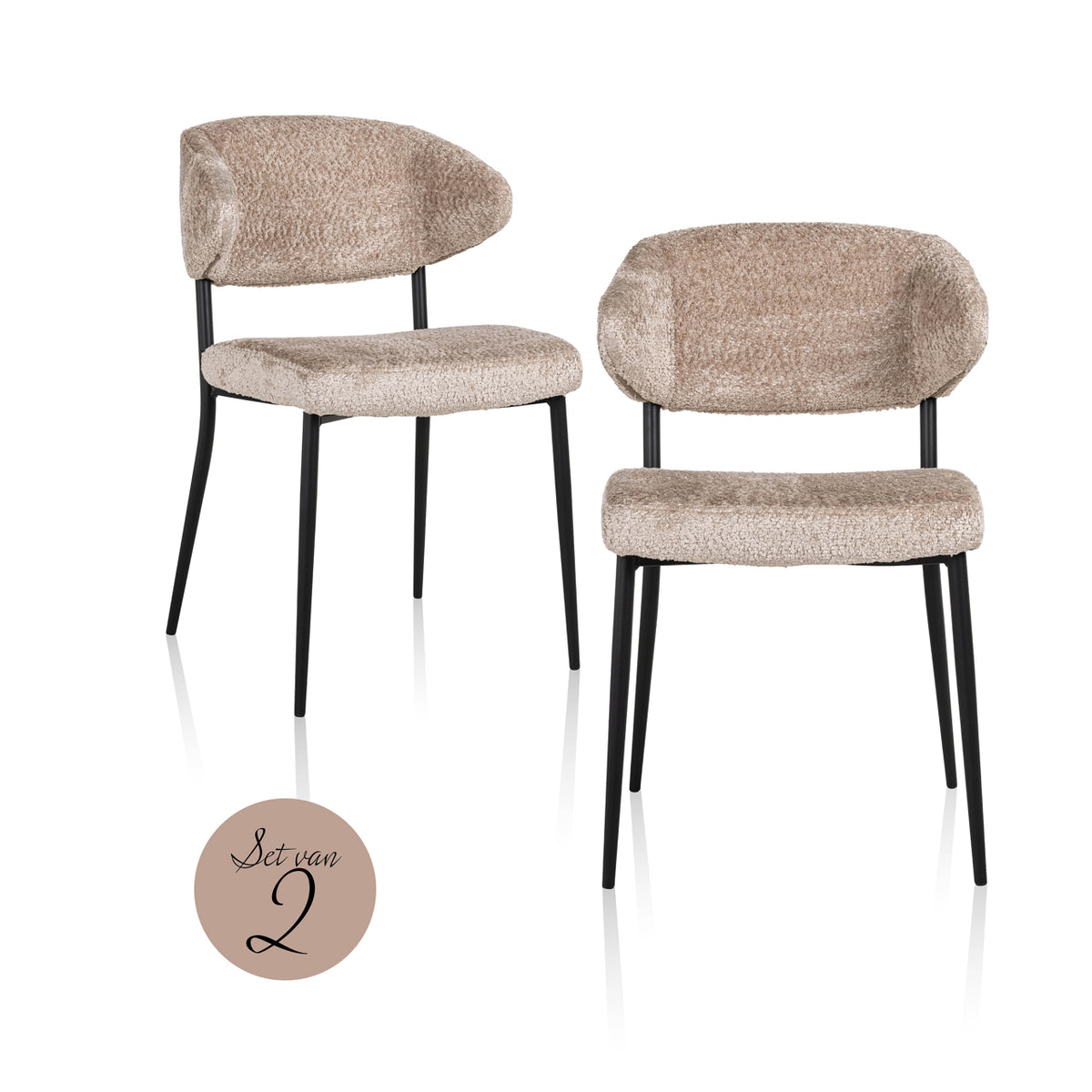 Chaise de salle à manger Bea mouton naturel (Set of 2)
