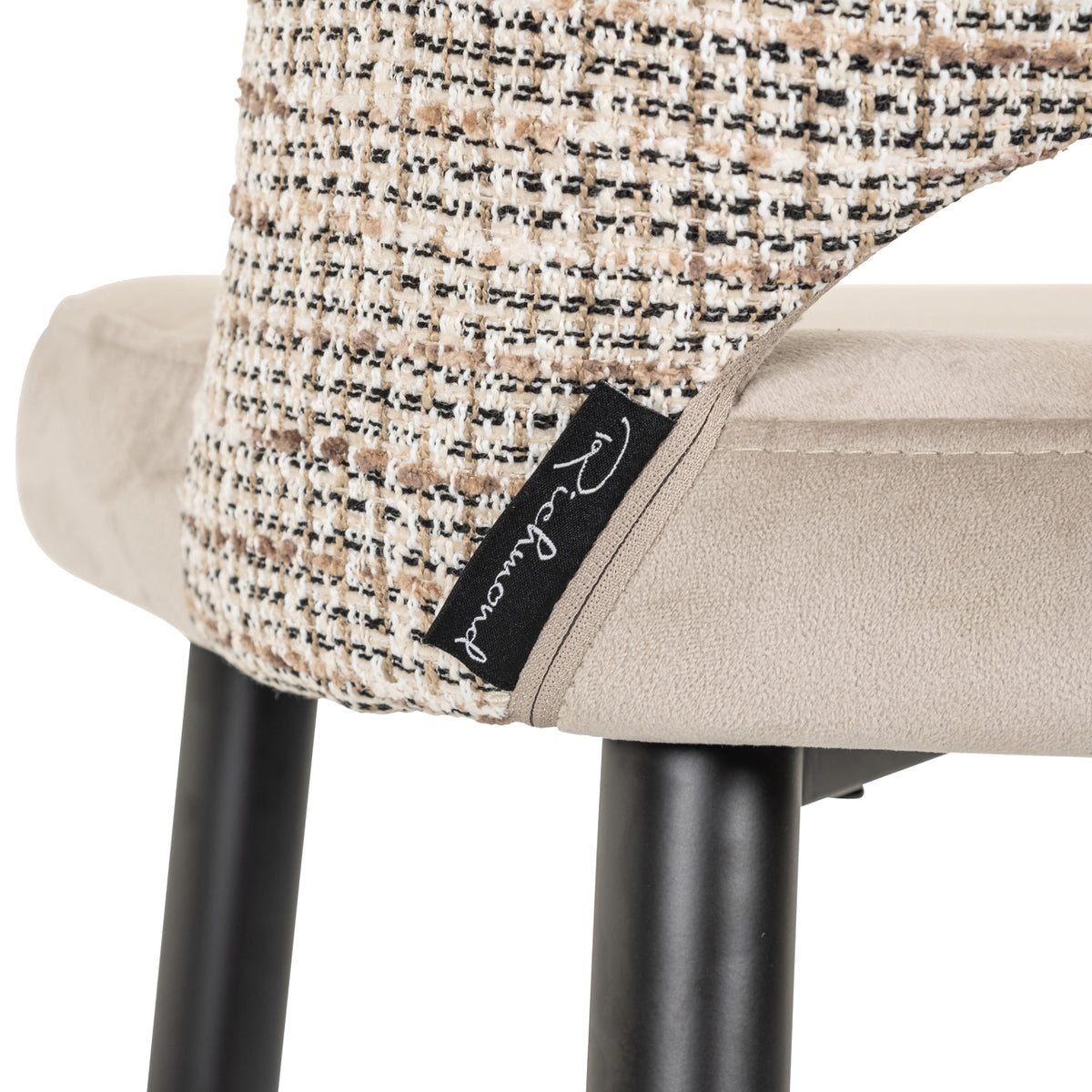 Chaise de bar Tabitha trendy nature ignifugée
