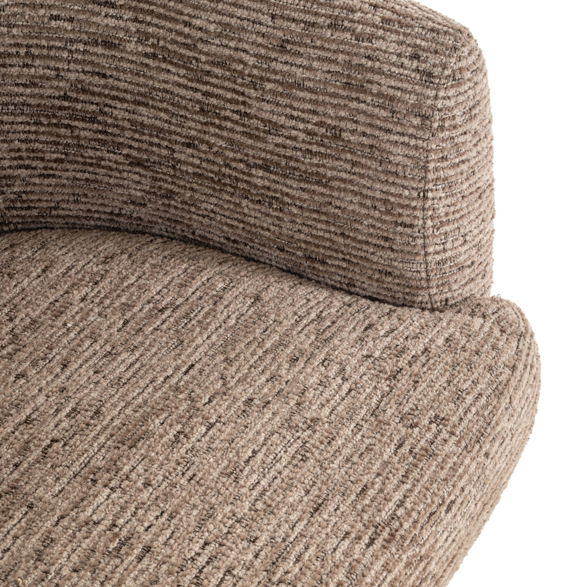 Quiriro mocca linear swivel dining chair