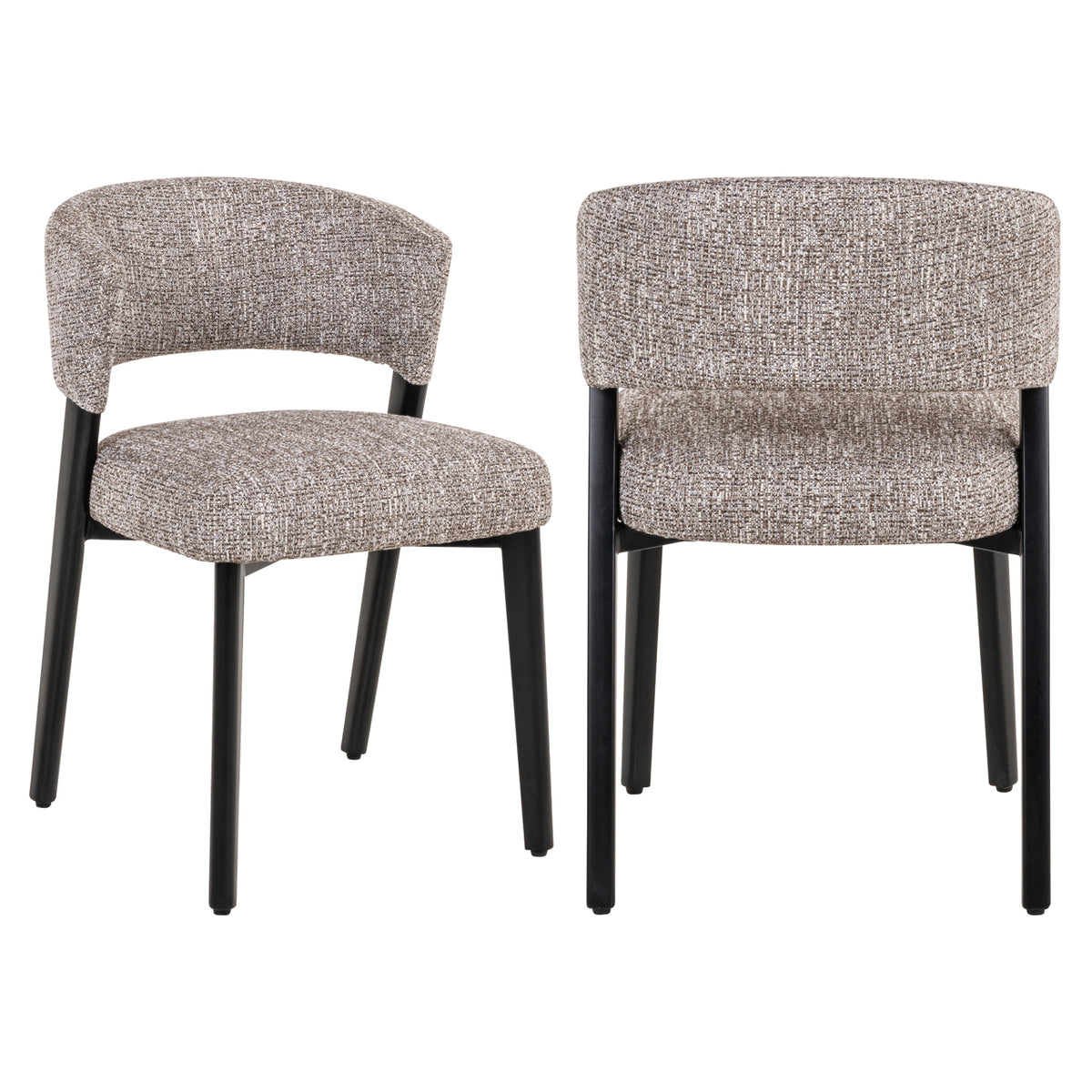 Chaise de salle à manger Zeno earth tweed
