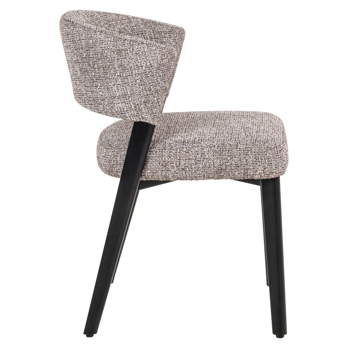 Chaise de salle à manger Zeno earth tweed