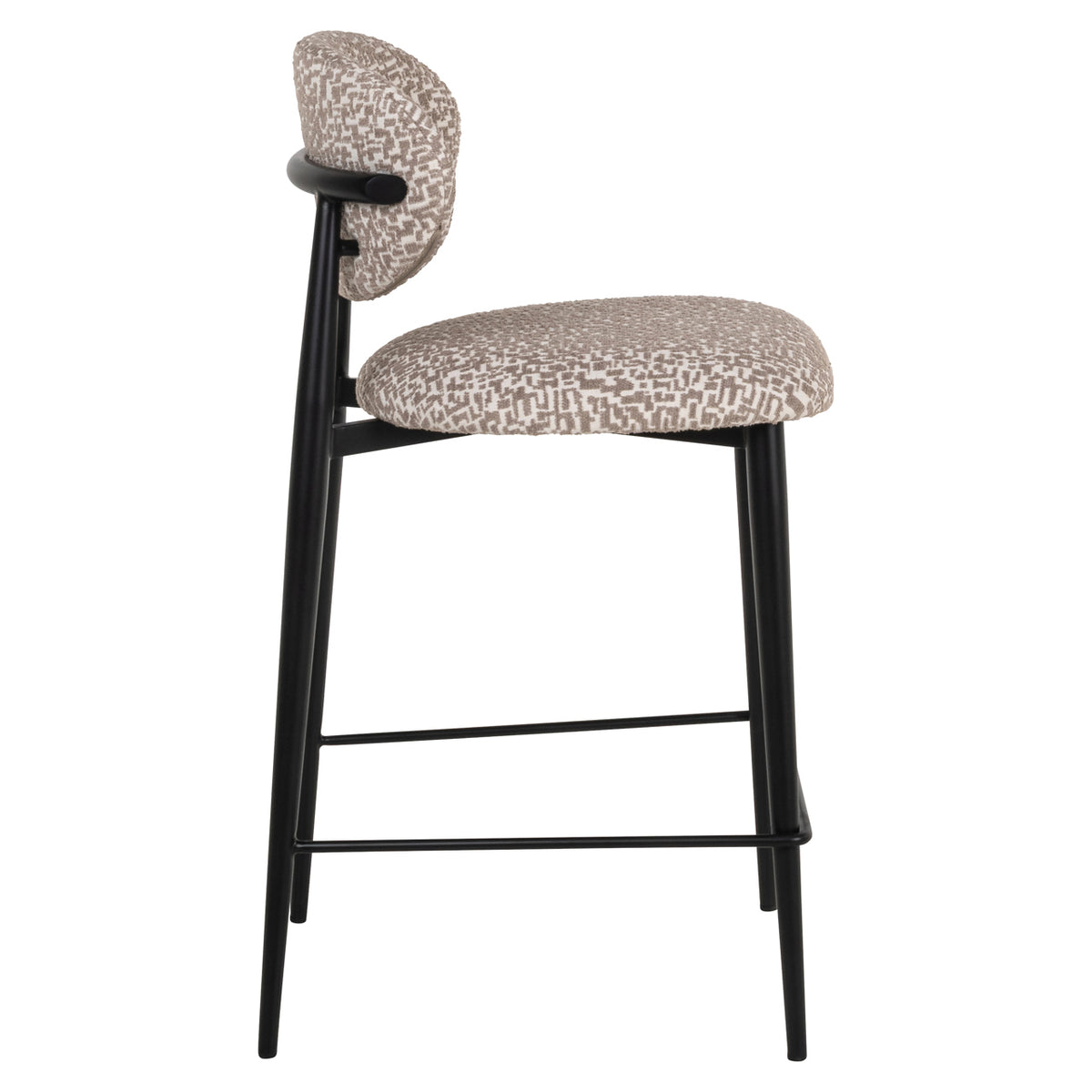 Chaise de bar Dantes natural geo ignifugée