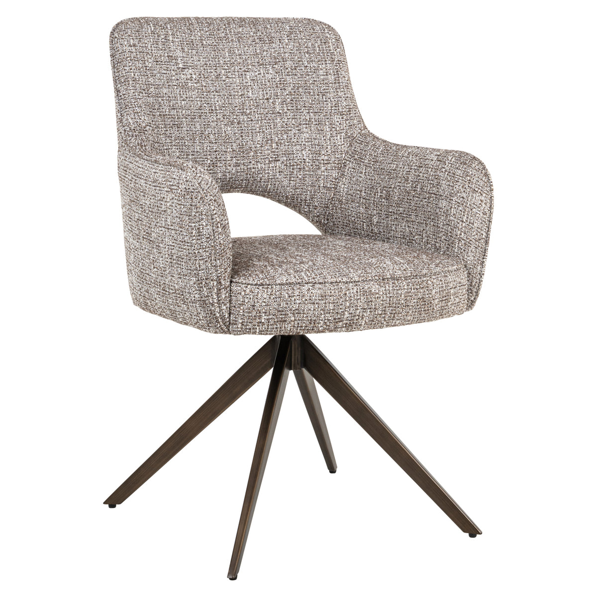 Esszimmerstuhl Ginerva earth tweed swivel