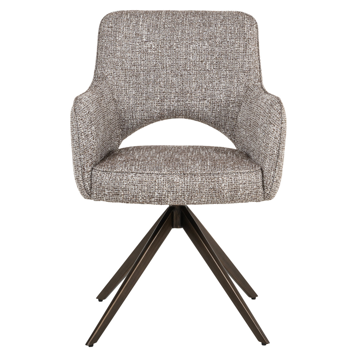 Chaise de salle à manger Ginerva earth tweed pivotante