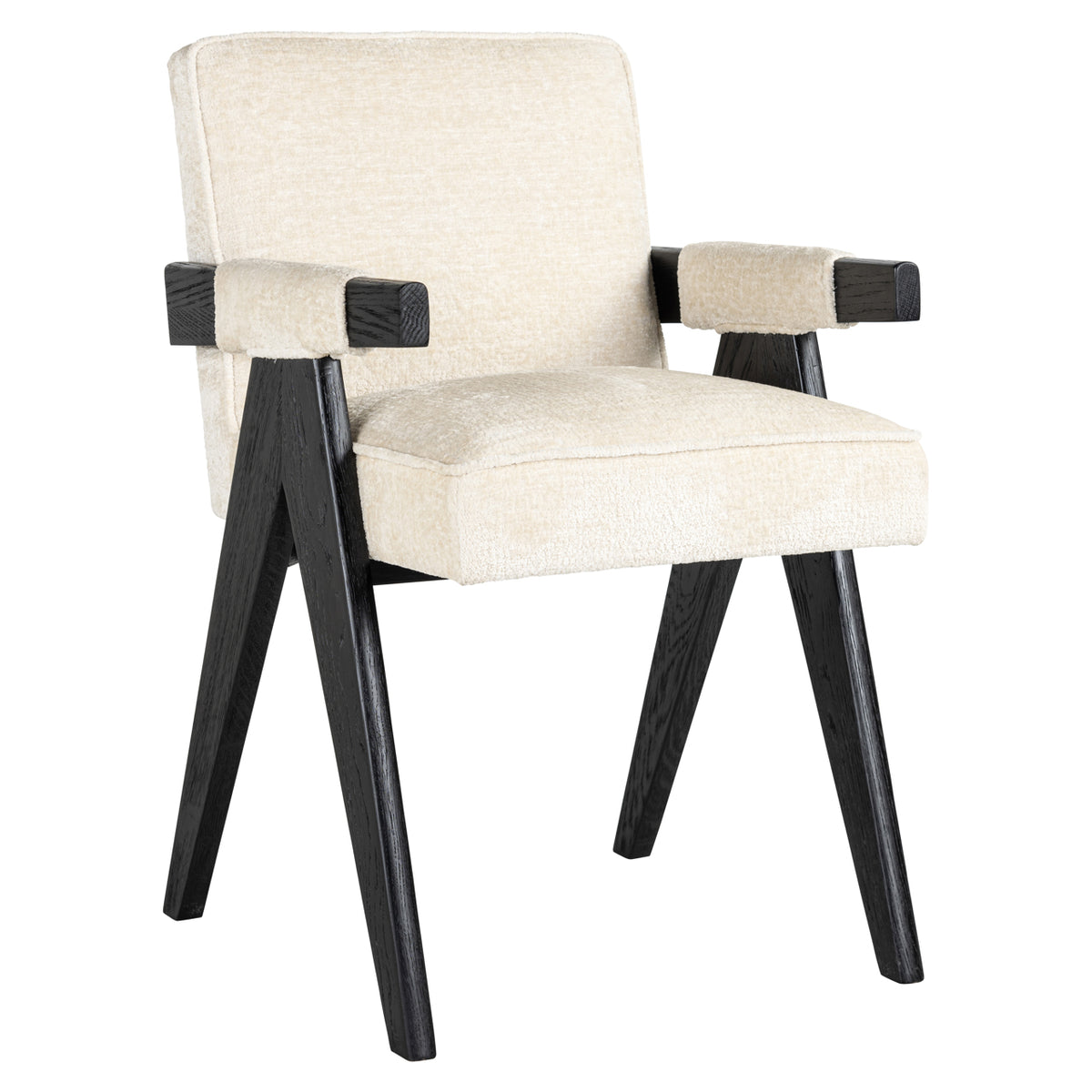 Chaise de salle à manger Cooper chenille blanche