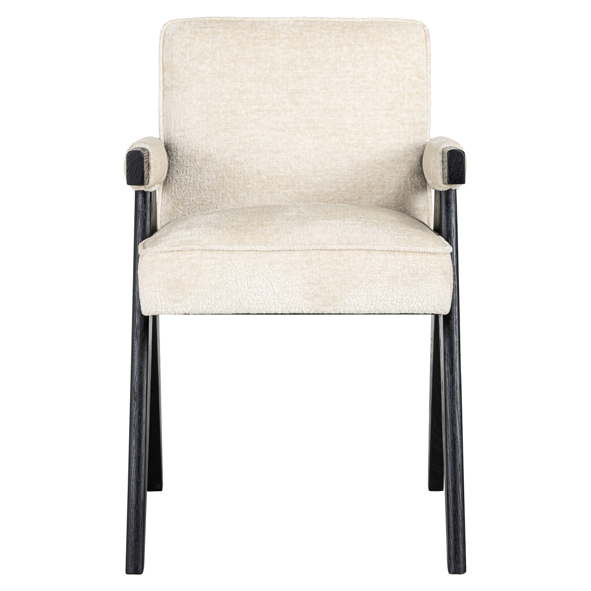 Chaise de salle à manger Cooper chenille blanche