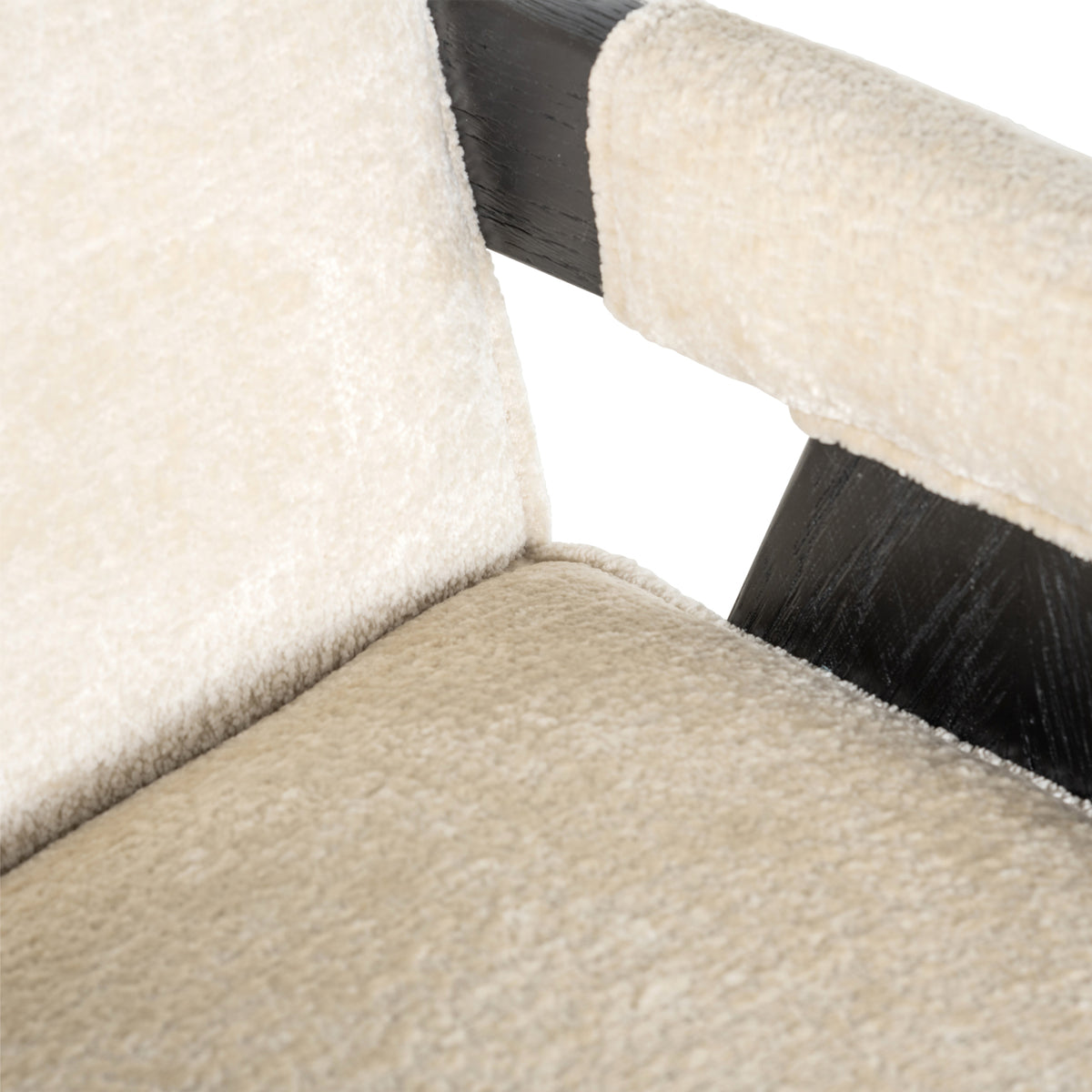 Chaise de salle à manger Cooper chenille blanche