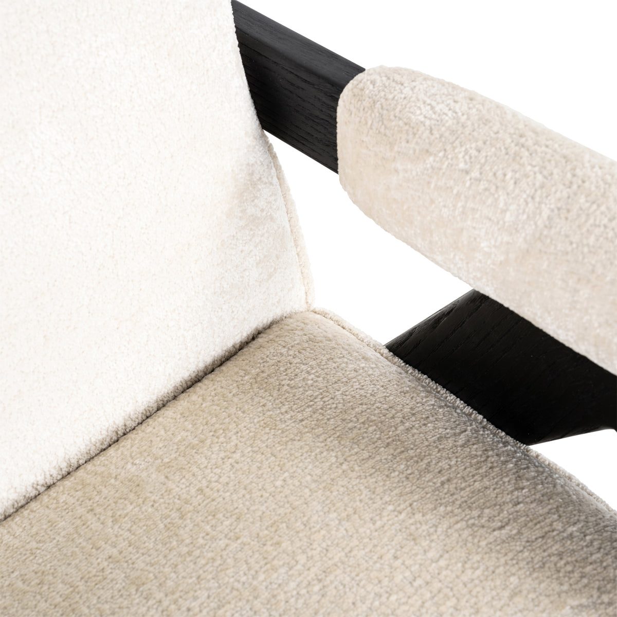 Lounge chair Cooper white chenille
