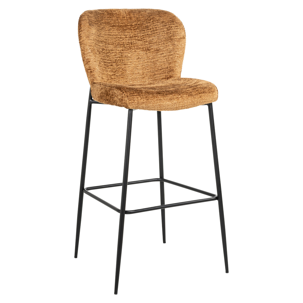 Tabouret de bar Darby cognac fusion