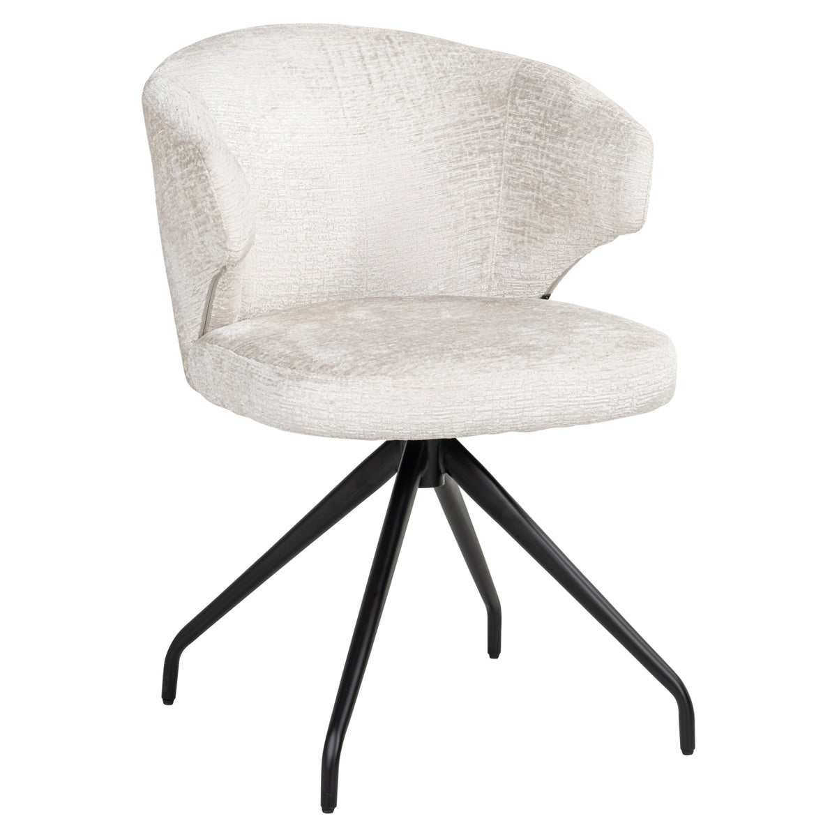 Chaise de salle à manger Milly cream fusion pivotante