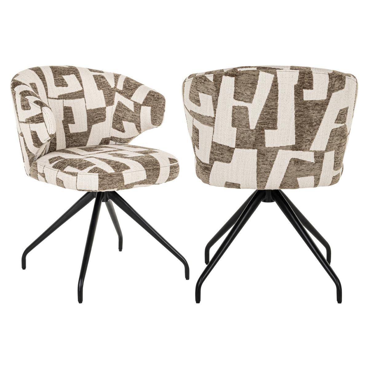 Eetkamerstoel Milly moss graffic swivel