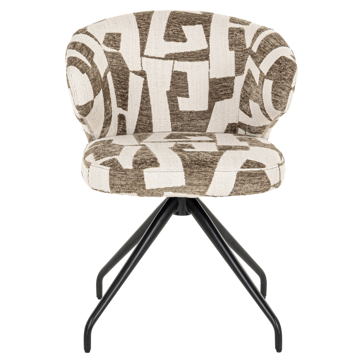 Dining chair Milly moss graffic swivel