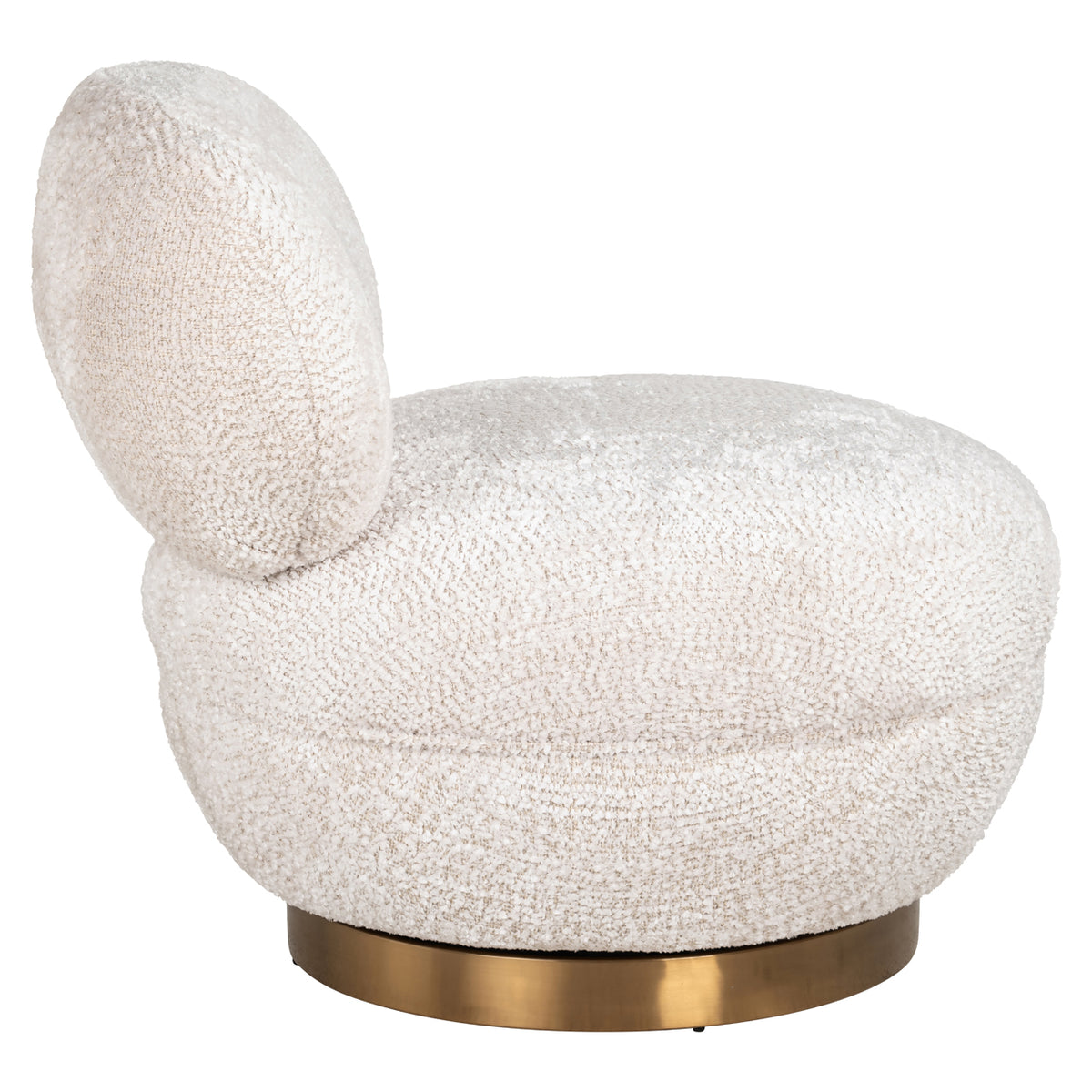 Fauteuil lounge Jace lovely cream pivotant