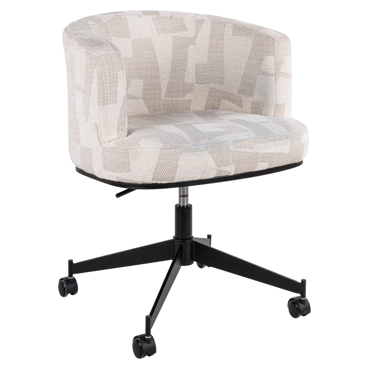 Esszimmerstuhl Rochenne Beige Graffic, drehbar, auf Rollen