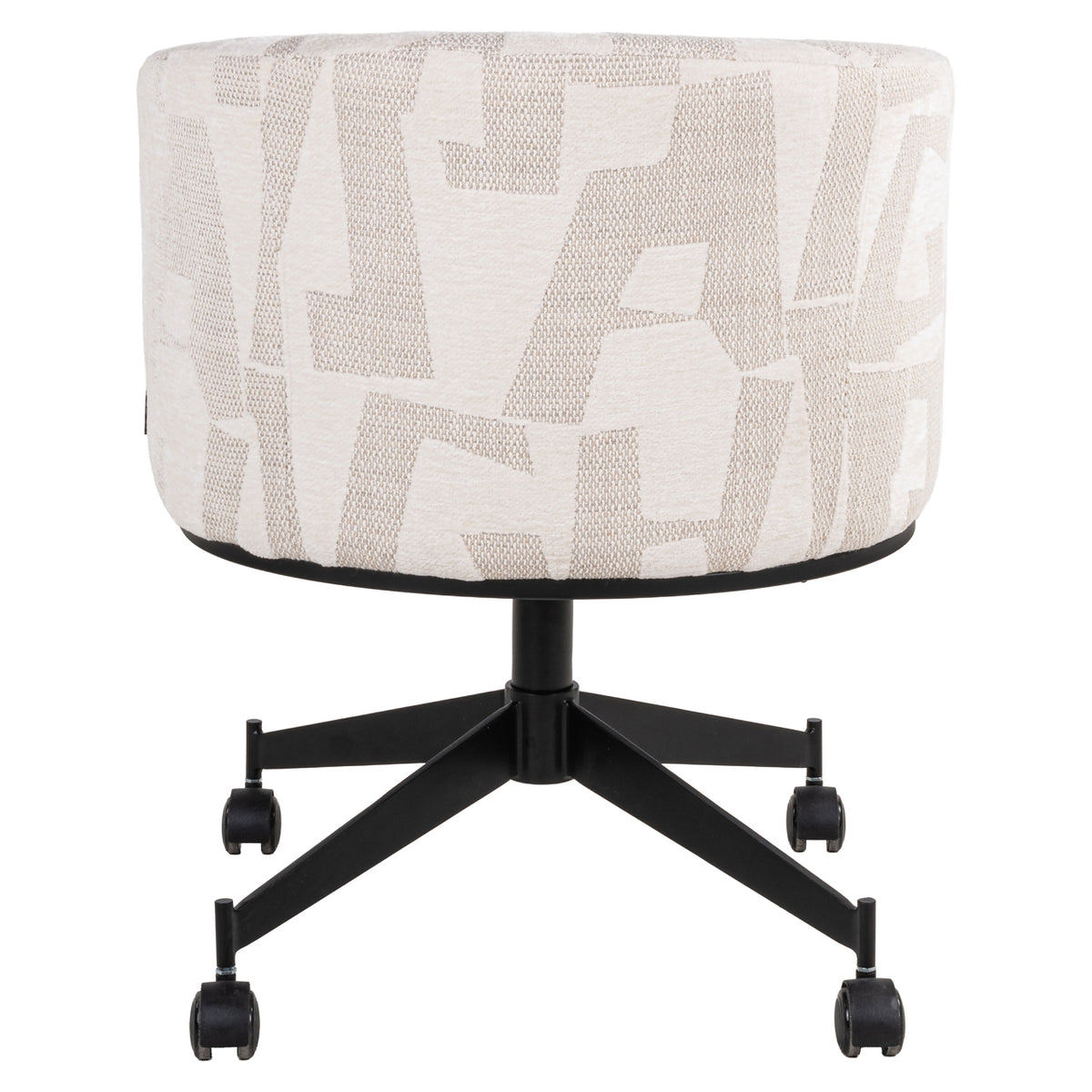 Esszimmerstuhl Rochenne Beige Graffic, drehbar, auf Rollen
