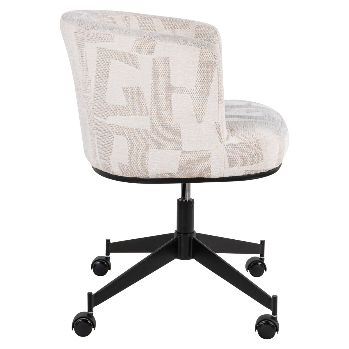 Esszimmerstuhl Rochenne Beige Graffic, drehbar, auf Rollen