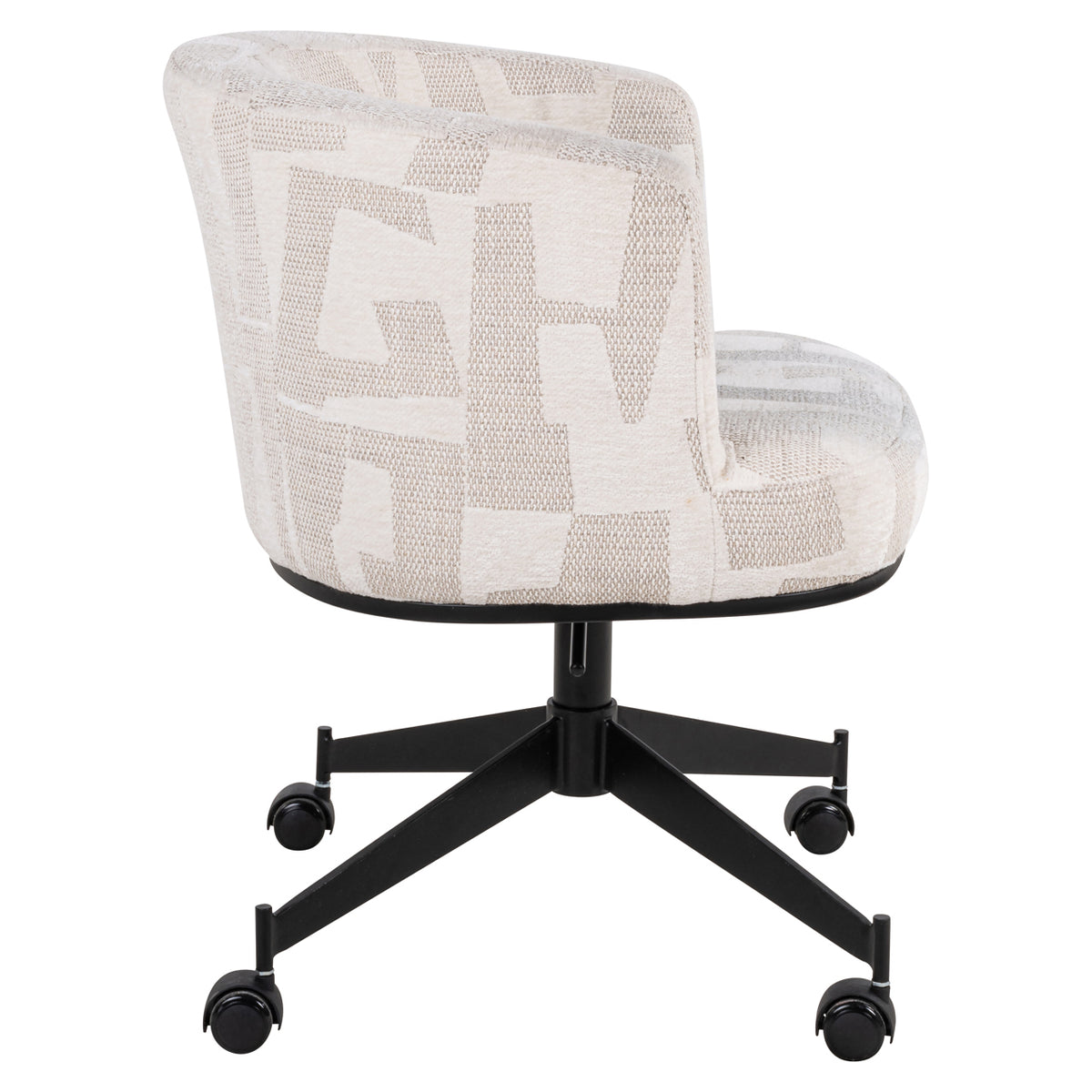 Esszimmerstuhl Rochenne Beige Graffic, drehbar, auf Rollen