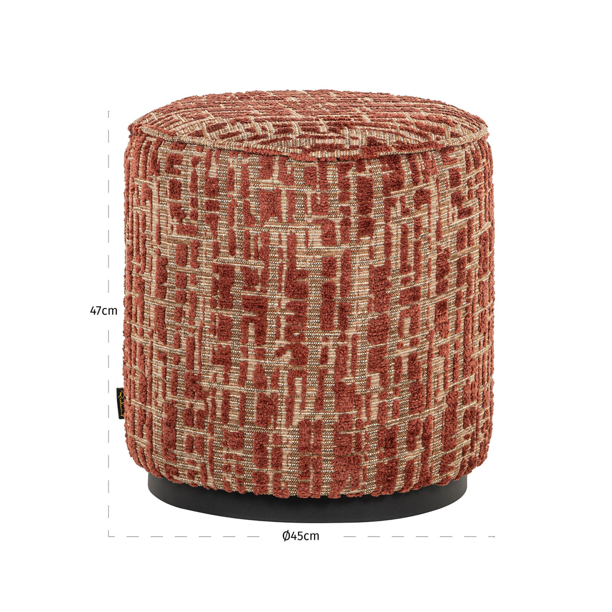 Pouf & Fußbank Lexie terra 45Ø