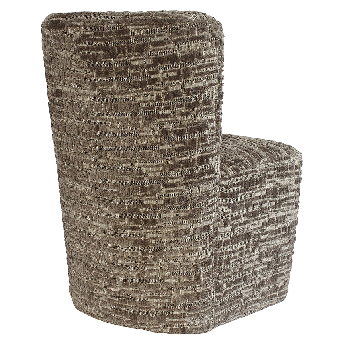 Chaise de salle à manger Lorain grège sur roulettes