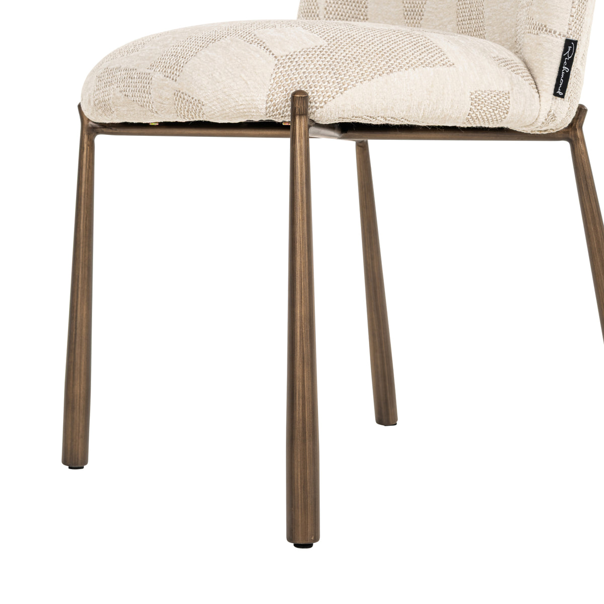 Chaise de salle à manger Lana beige graffic (Set of 2)