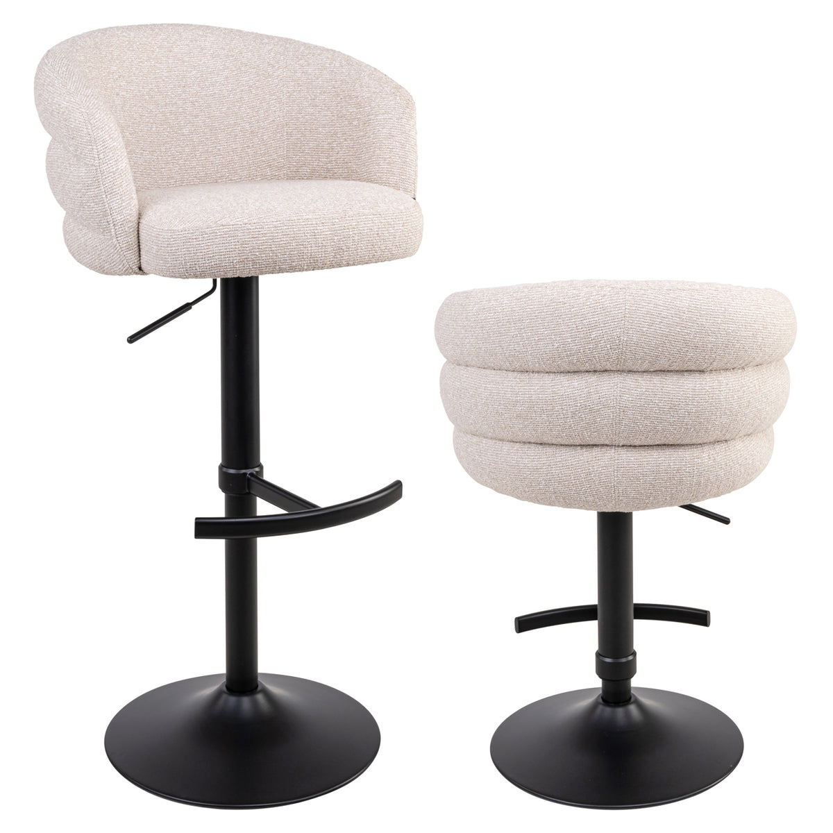 Bar chair Nikki biscotti swivel fire retardant