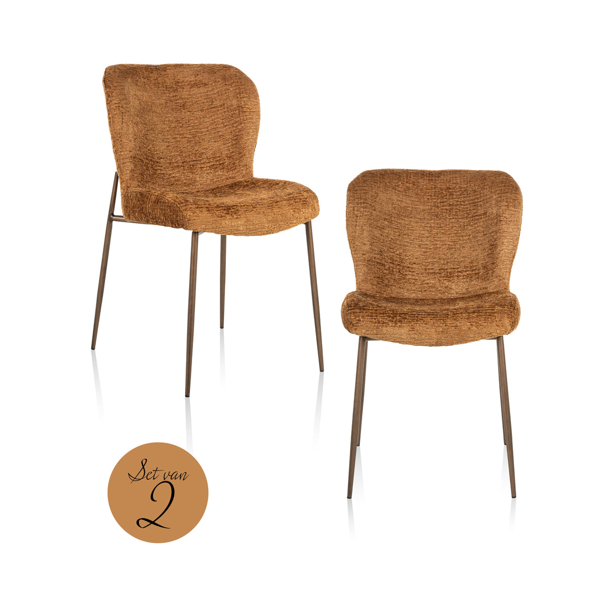 Esszimmerstuhl Odarby Cognac Fusion (2er-Set)