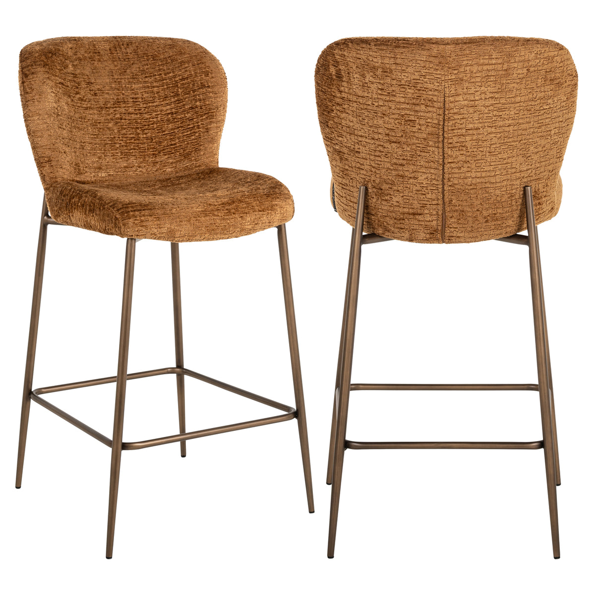 Chaise de comptoir Odarby cognac fusion