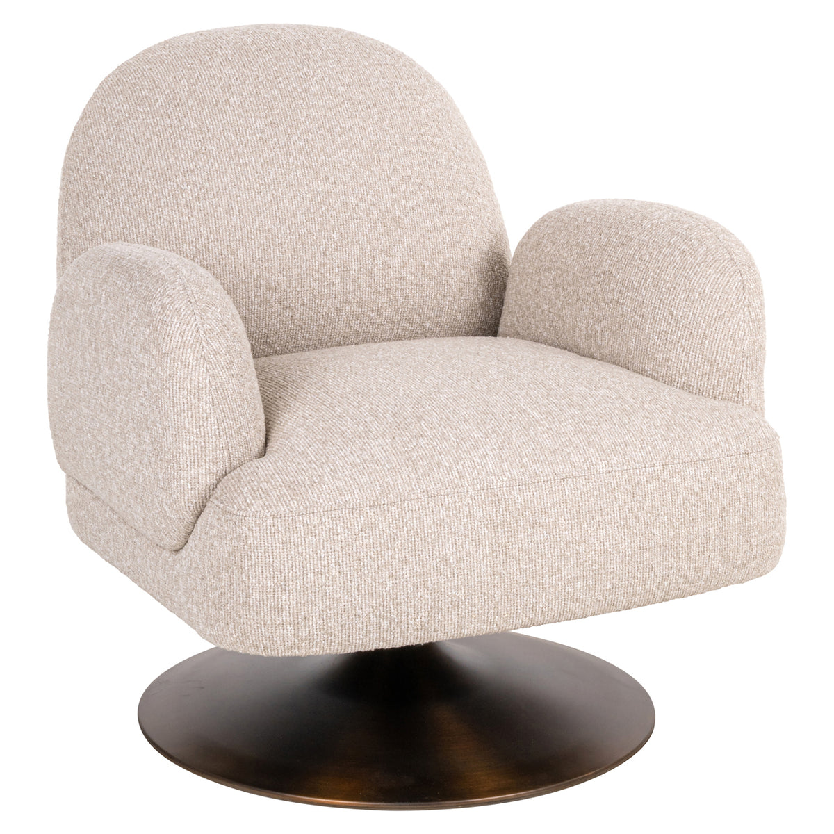Fauteuil lounge Kagney biscotti pivotant