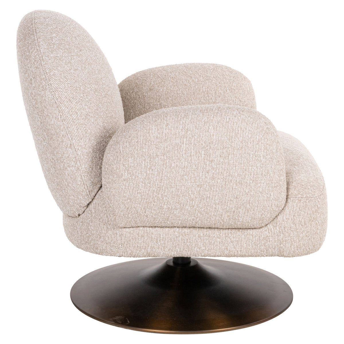 Fauteuil lounge Kagney biscotti pivotant
