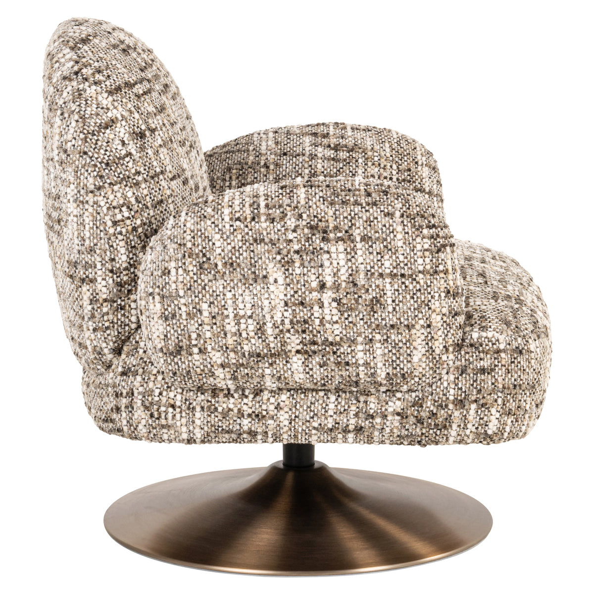Fauteuil lounge Kagney marron pivotant omara