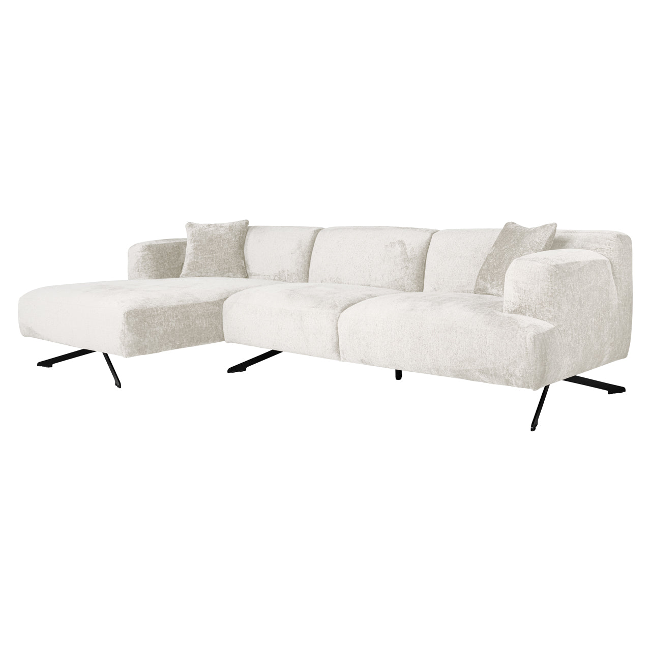 Sofa Donovan Cream Fusion 3-Sitzer + Lounge links