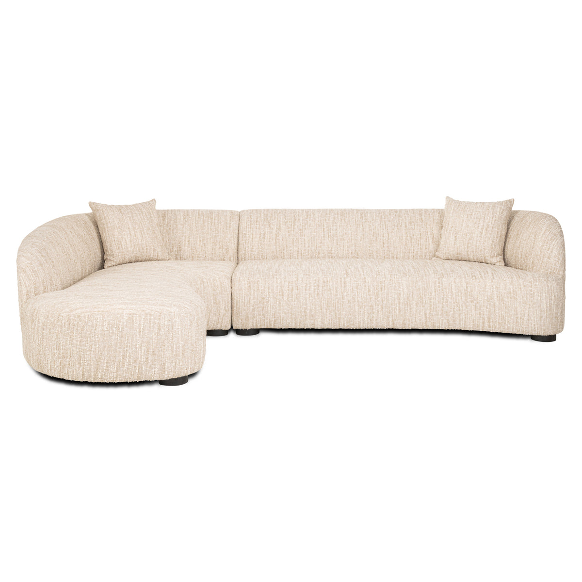 Canapé Pandora beige angora lounge gauche