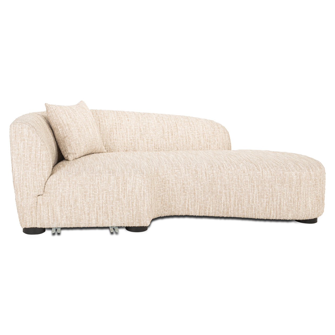 Pandora beige angora right-hand lounge sofa