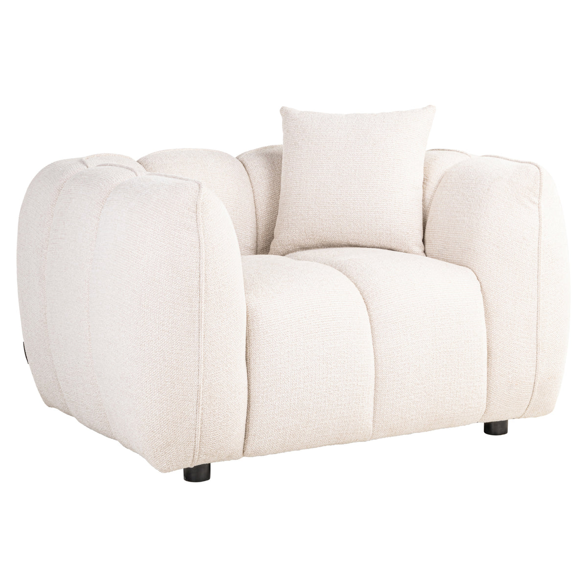 Fauteuil lounge Jezebel crème fancy