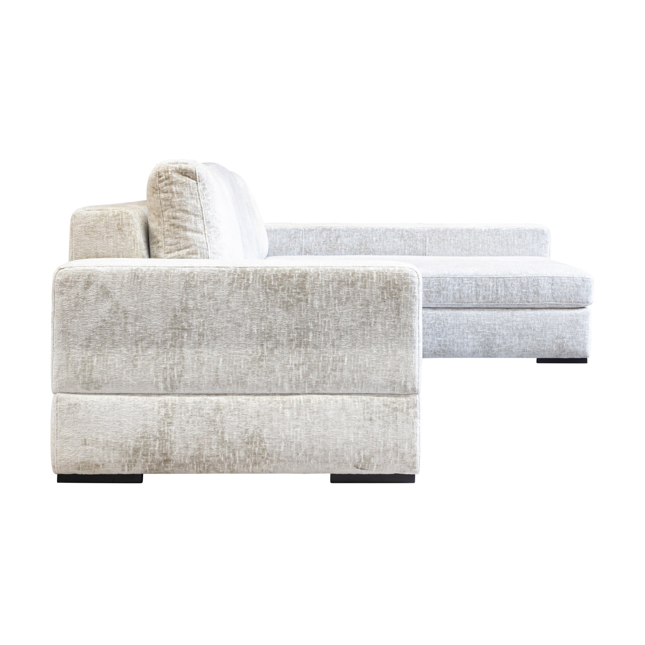 Sofa Pasha Pearl Island, 3-Sitzer + Lounge rechts, vollständig gepolstert
