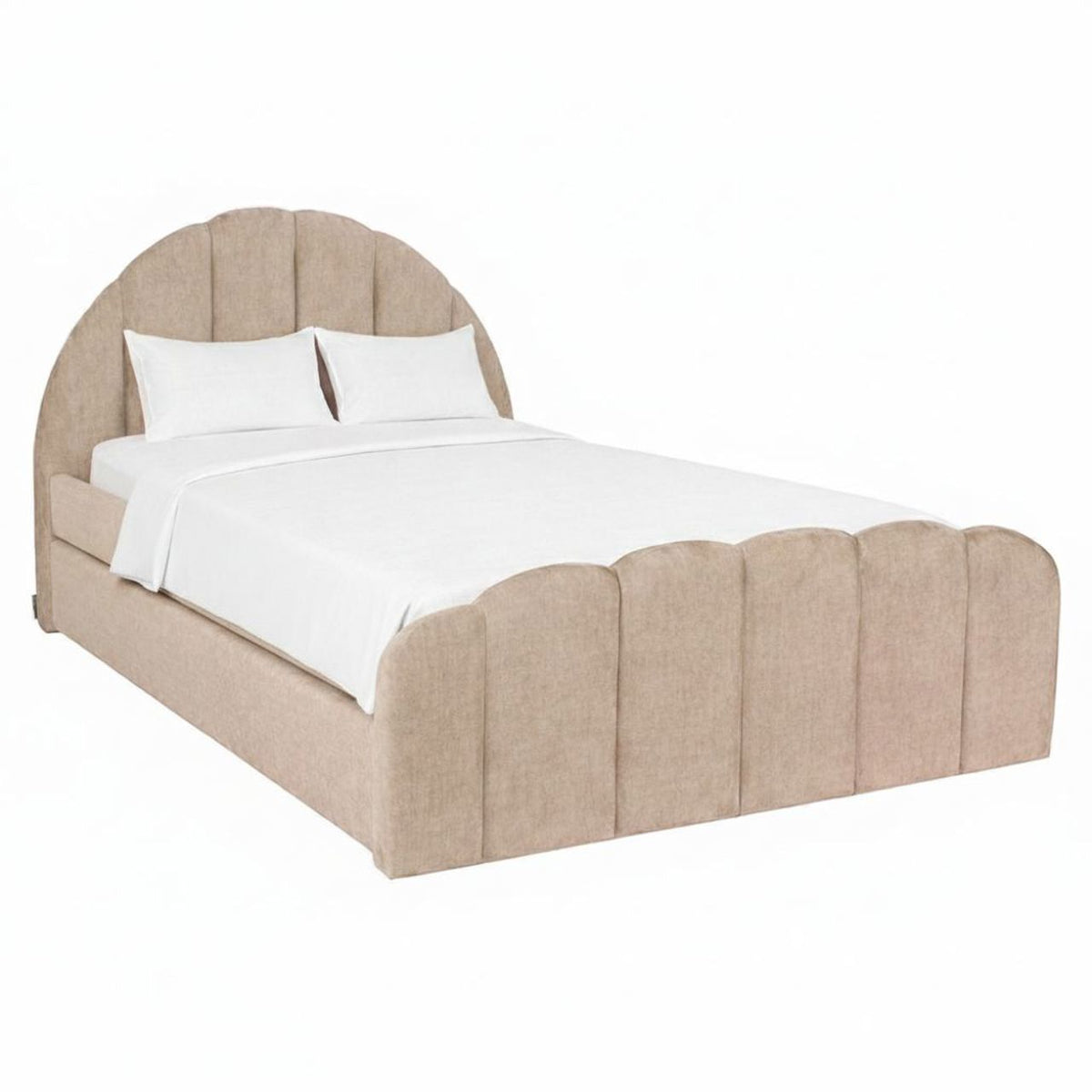 Bed Pixie clay chenille 120x200 with pull-out bed