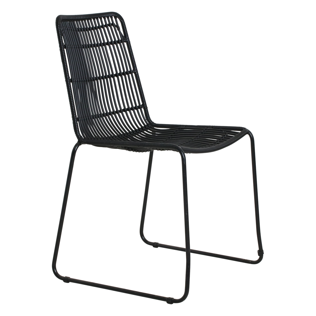 Chaise de jardin Jane noire (lot de 2)